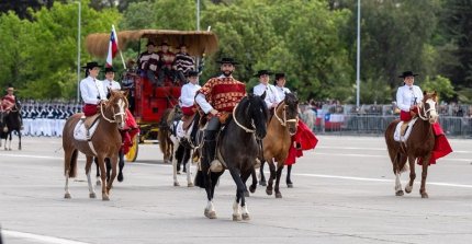 Orgullo para Arcángel Gabriel, el Normando desfiló con el diputado Felipe Camaño en la Parada Militar