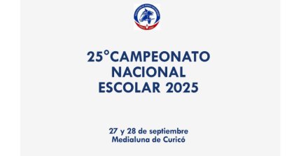 XXV Campeonato Nacional Escolar tiene sus bases y varias novedades
